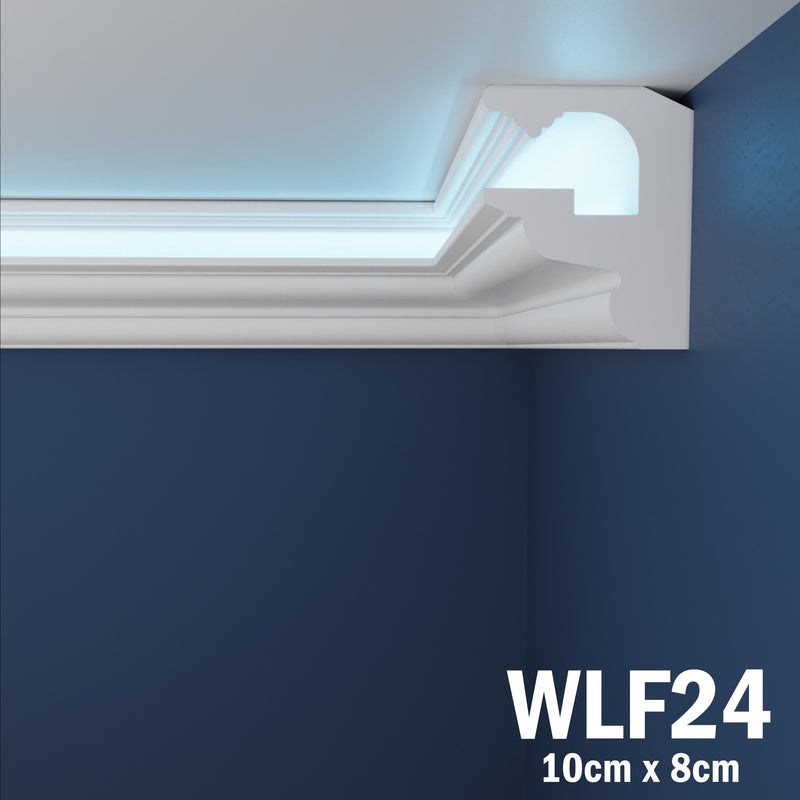 LED Coving for Ceilings Cornice XPS Extruded Polystyrene WLF24