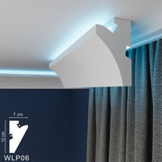LED Coving for Ceilings Cornice XPS Extruded Polystyrene WLP06