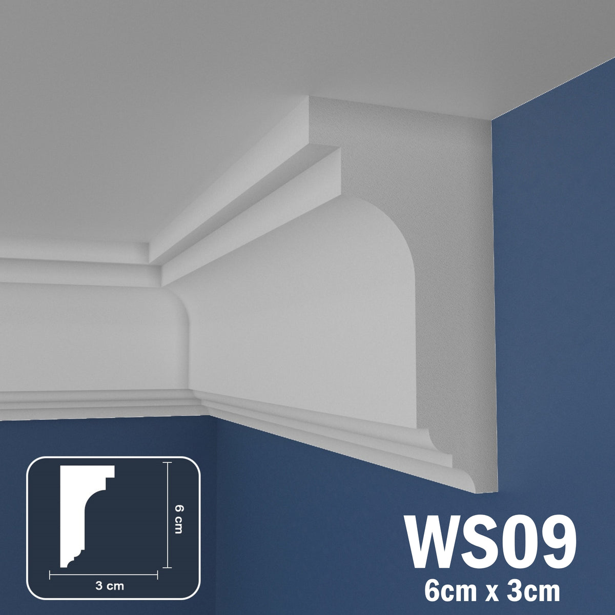 Coving for Ceilings Cornice XPS Extruded Polystyrene WS09