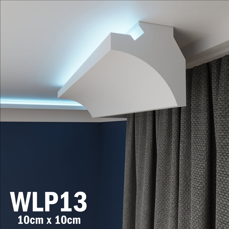 LED Coving for Ceilings Cornice XPS Extruded Polystyrene WLP13