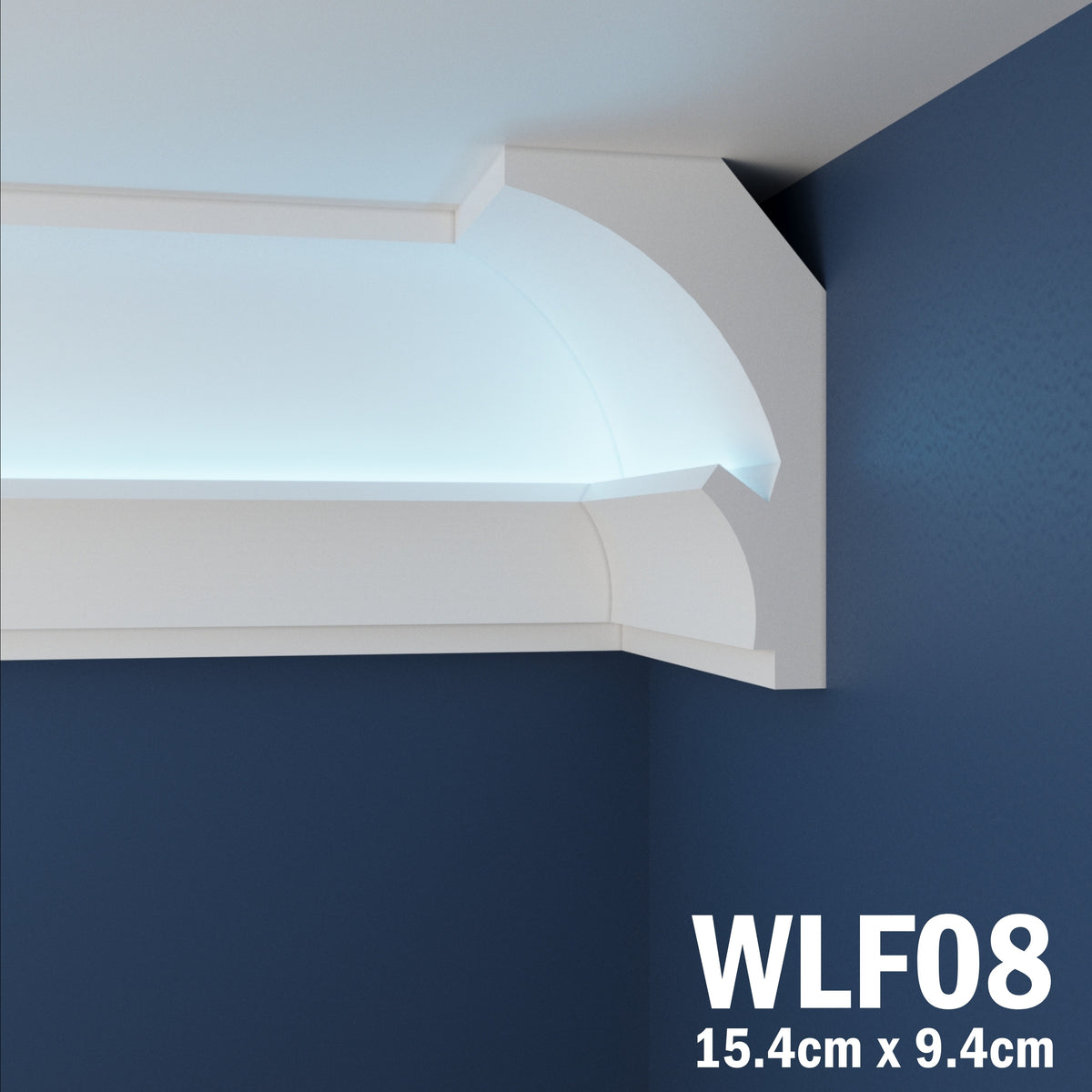 LED Coving for Ceilings Cornice XPS Extruded Polystyrene WLF08