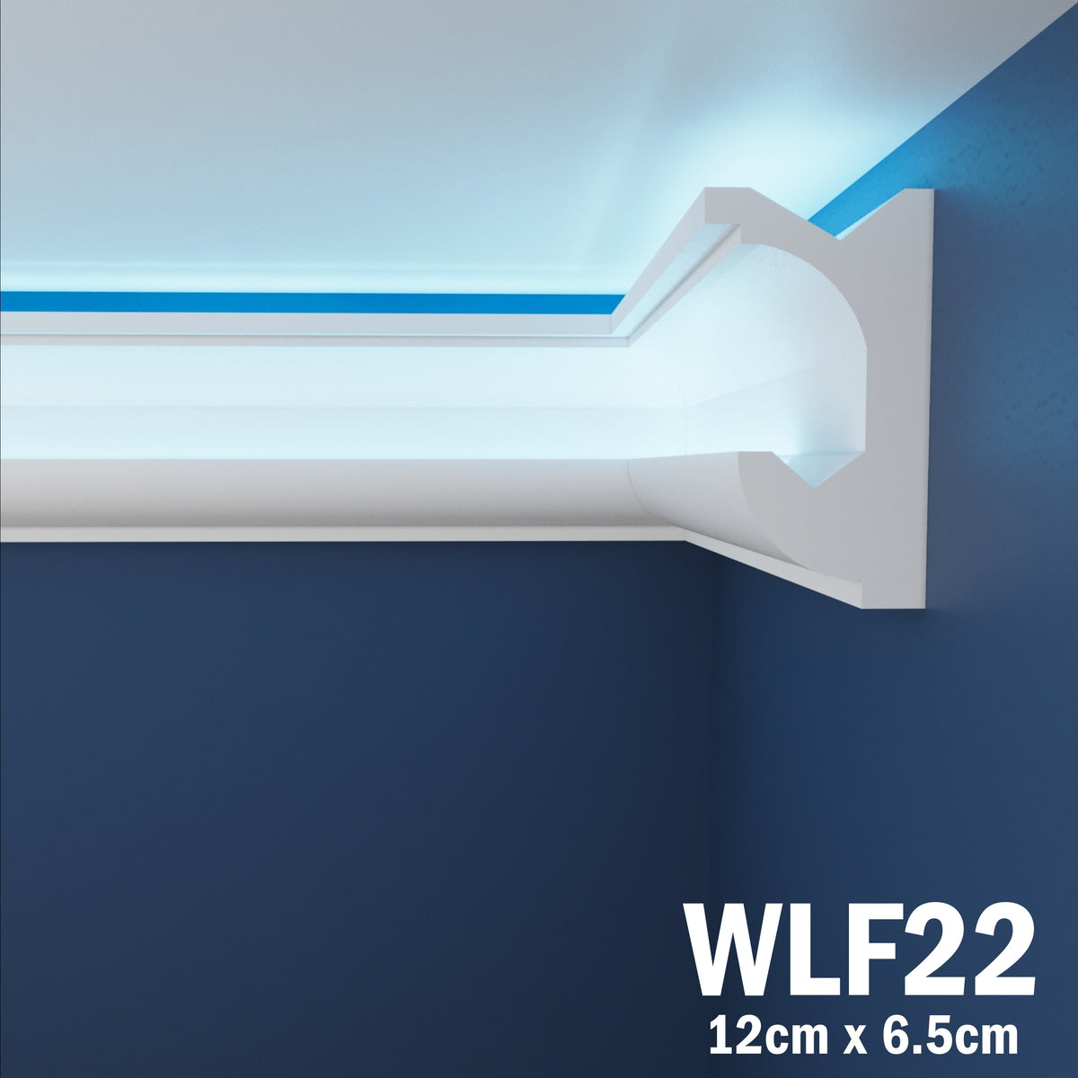 LED Coving for Ceilings Cornice XPS Extruded Polystyrene WLF22