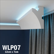 LED Coving for Ceilings Cornice XPS Extruded Polystyrene WLP07