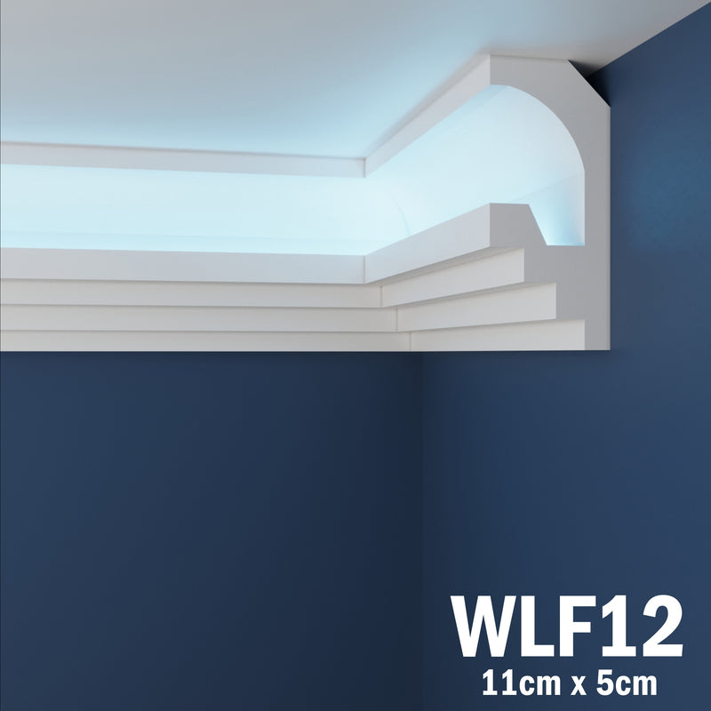 LED Coving for Ceilings Cornice XPS Extruded Polystyrene WLF12