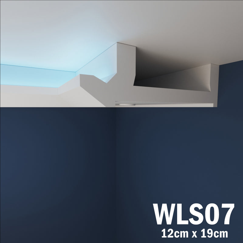 LED Coving for Ceilings Cornice XPS Extruded Polystyrene WLS07