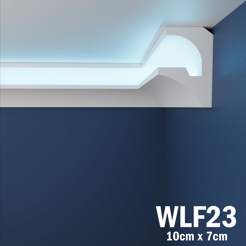 LED Coving for Ceilings Cornice XPS Extruded Polystyrene WLF23