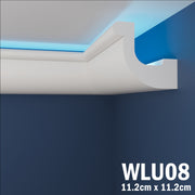 LED Coving for Ceilings Cornice XPS Extruded Polystyrene WLU08