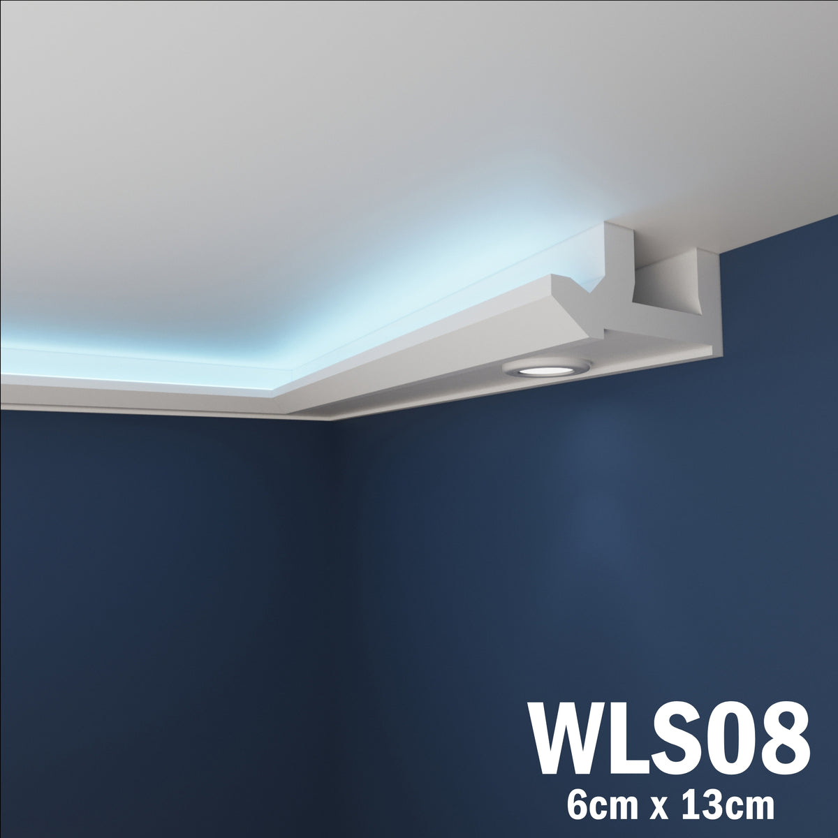 LED Coving for Ceilings Cornice XPS Extruded Polystyrene WLS08