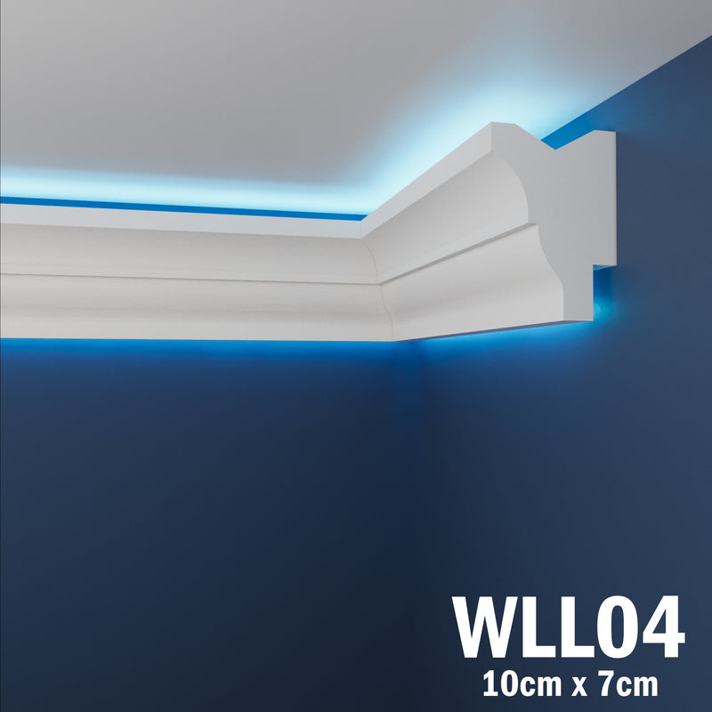 LED Coving for Ceilings Cornice XPS Extruded Polystyrene WLL04