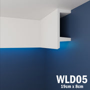 LED Coving for Ceilings Cornice XPS Extruded Polystyrene WLD05