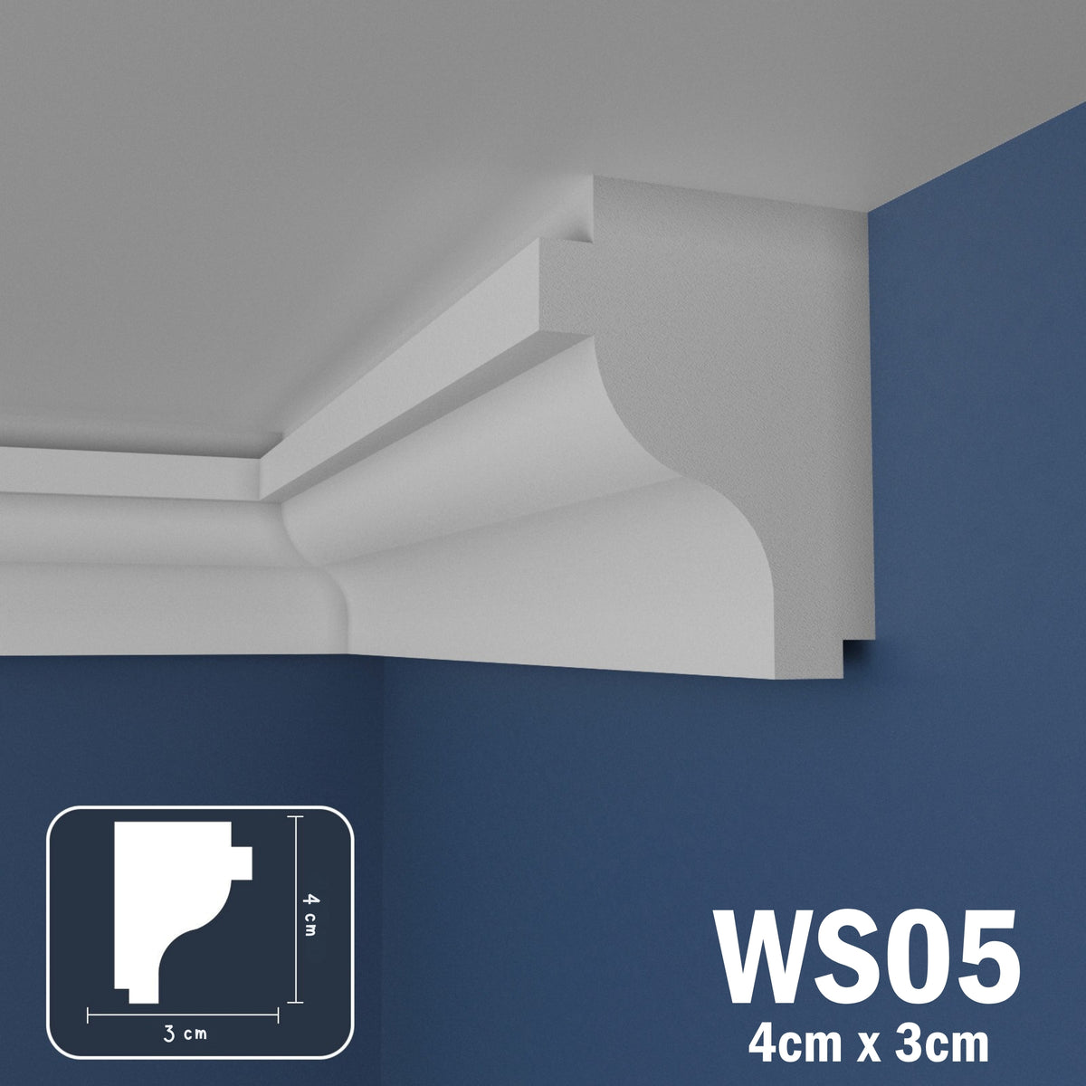 Coving for Ceilings Cornice XPS Extruded Polystyrene WS05