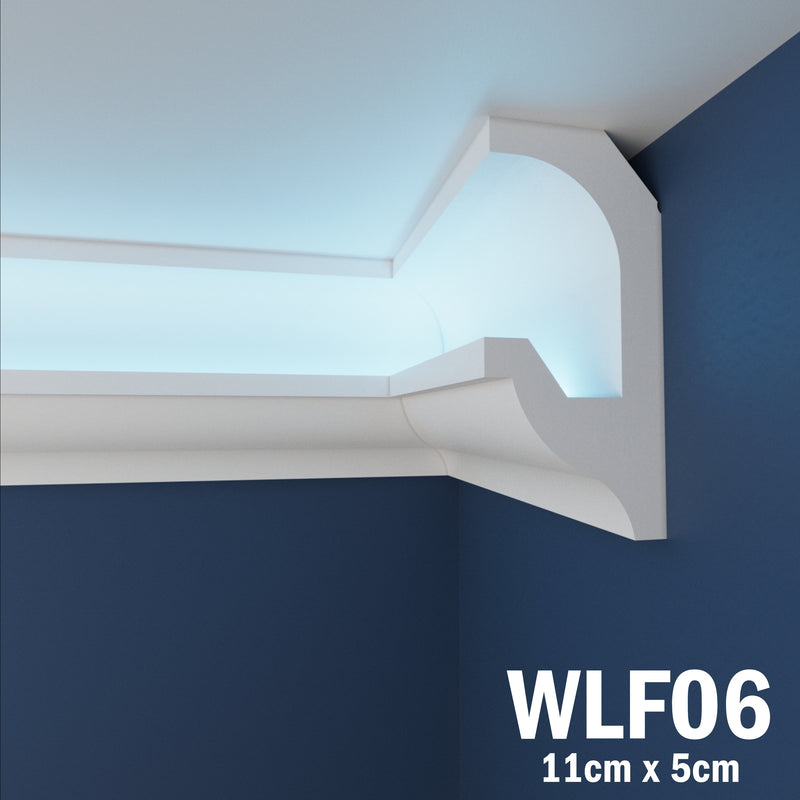 LED Coving for Ceilings Cornice XPS Extruded Polystyrene WLF06
