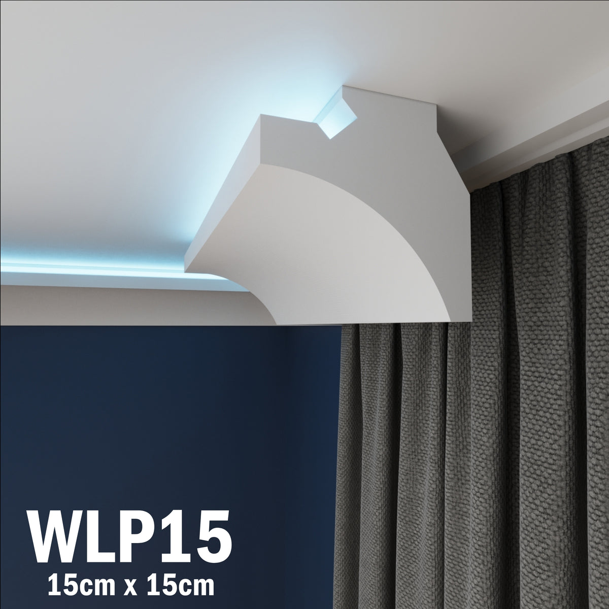 LED Coving for Ceilings Cornice XPS Extruded Polystyrene WLP15