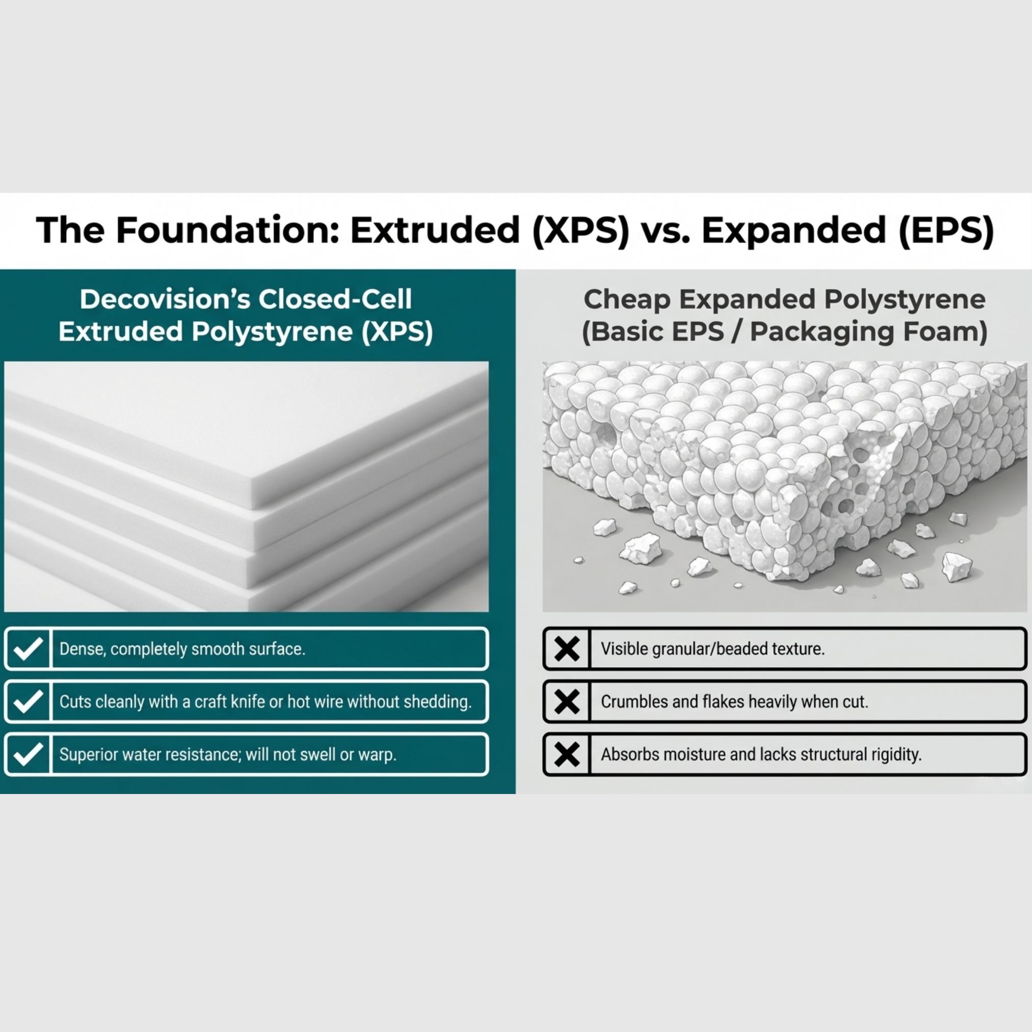 WOLDECOR XPS Foam Sheets – Premium Extruded Polystyrene Boards for Craft