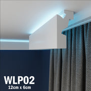LED Coving for Ceilings Cornice XPS Extruded Polystyrene WLP02