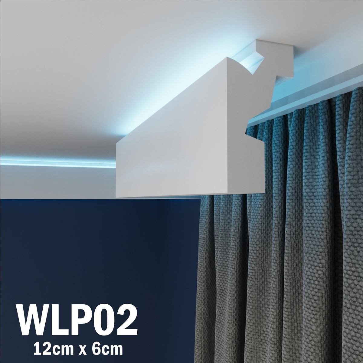 LED Coving for Ceilings Cornice XPS Extruded Polystyrene WLP02