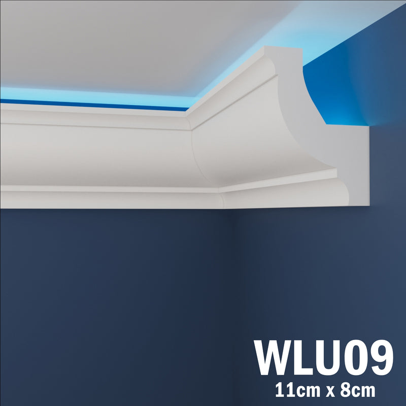 LED Coving for Ceilings Cornice XPS Extruded Polystyrene WLU09