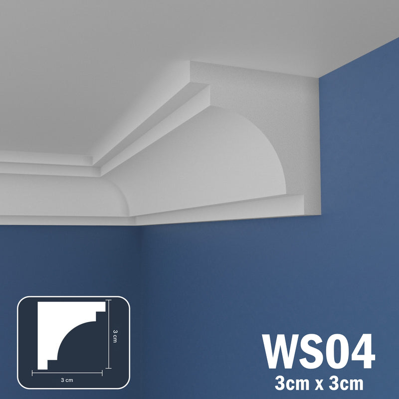 Coving for Ceilings Cornice XPS Extruded Polystyrene WS04
