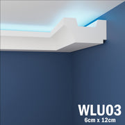 LED Coving for Ceilings Cornice XPS Extruded Polystyrene WLU03