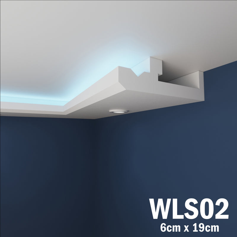LED Coving for Ceilings Cornice XPS Extruded Polystyrene WLS02
