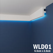 WLD01 Series XPS Cornice Coving – Decorative Coving Moulding for Ceilings, Lightweight Paintable Ceiling Coving Trim, Easy DIY Installation, Durable and Moisture Resistant