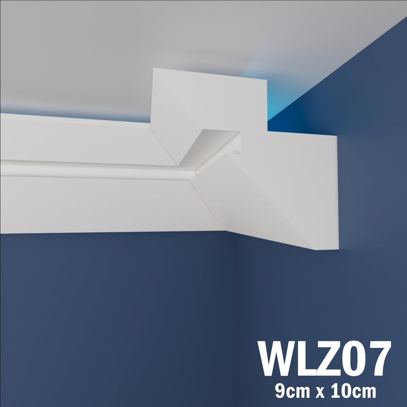 LED Coving for Ceilings Cornice XPS Extruded Polystyrene WLZ07