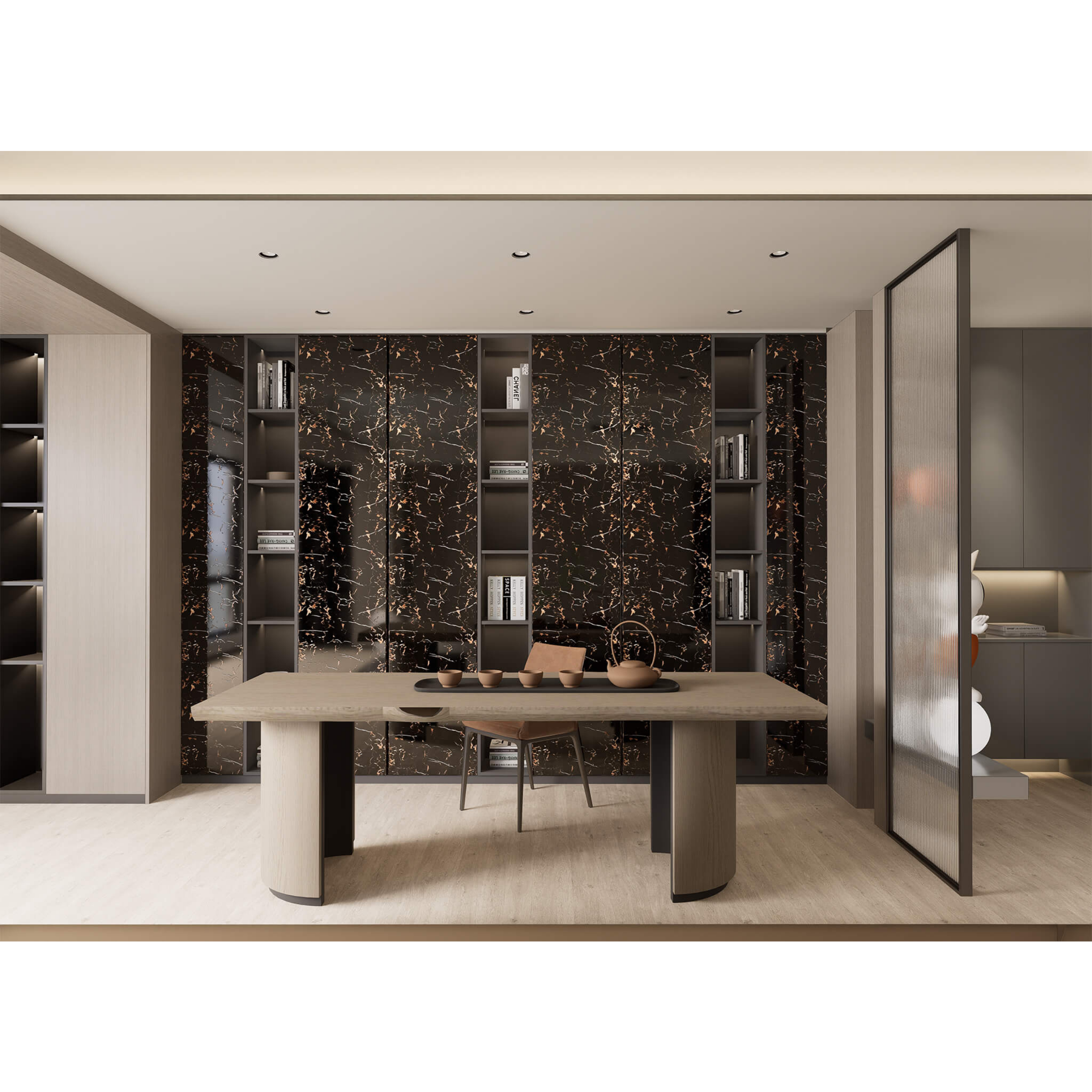 Marble Effect PVC Wall Panel 60x120 cm, Kitchen & Bathroom Wall Cladding, Waterproof Shower Panels Wet Wall, Granite Look Wall Cladding