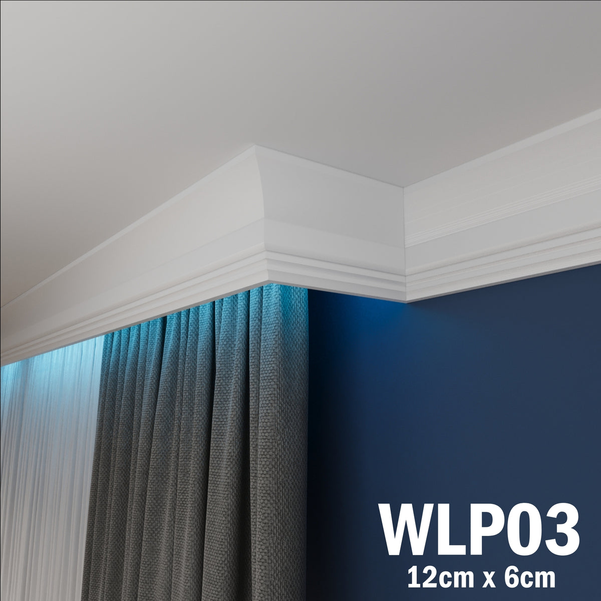 LED Coving for Ceilings Cornice XPS Extruded Polystyrene WLP03