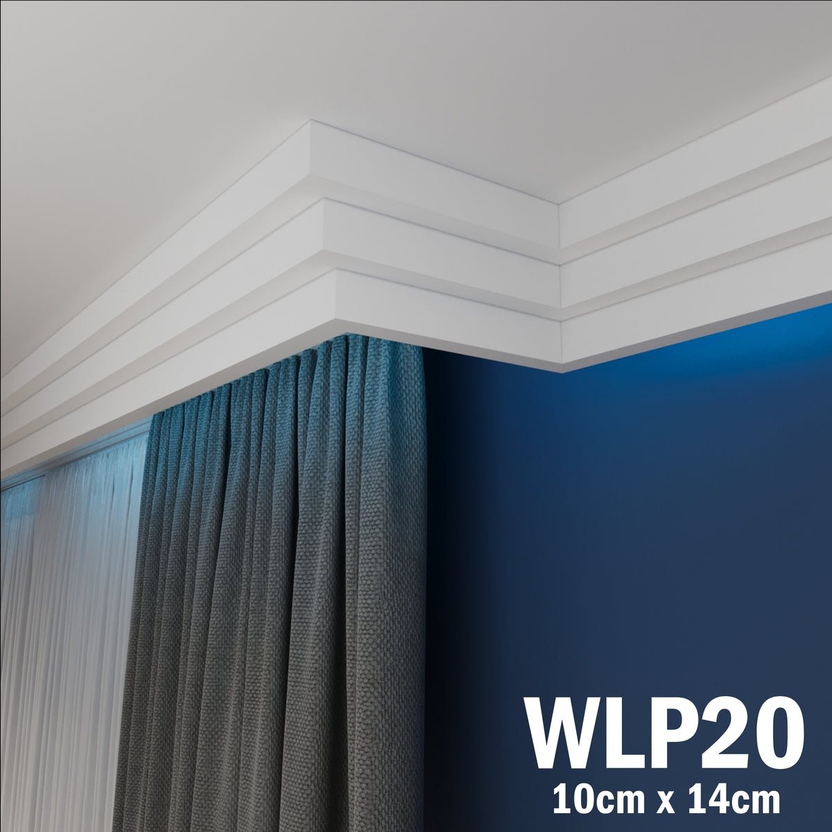 LED Coving for Ceilings Cornice XPS Extruded Polystyrene WLP20