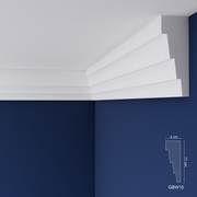 Extruded Polystyrene Coving for Ceilings, Cornice 4x11cm GBW10