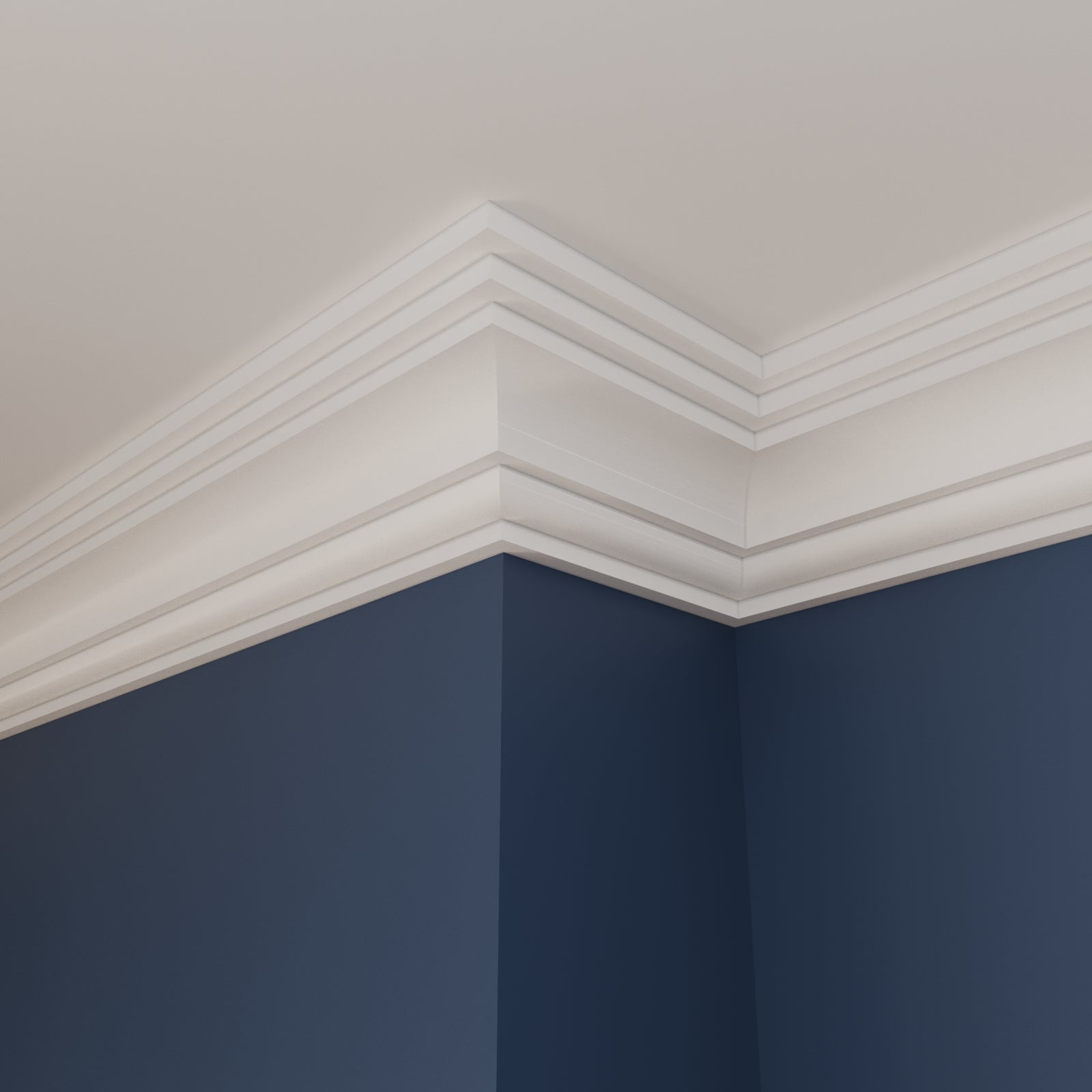WM01 Series XPS Cornice Coving – Decorative Coving Moulding for Ceilings, Lightweight Paintable Ceiling Coving Trim, Easy DIY Installation, Durable and Moisture Resistant