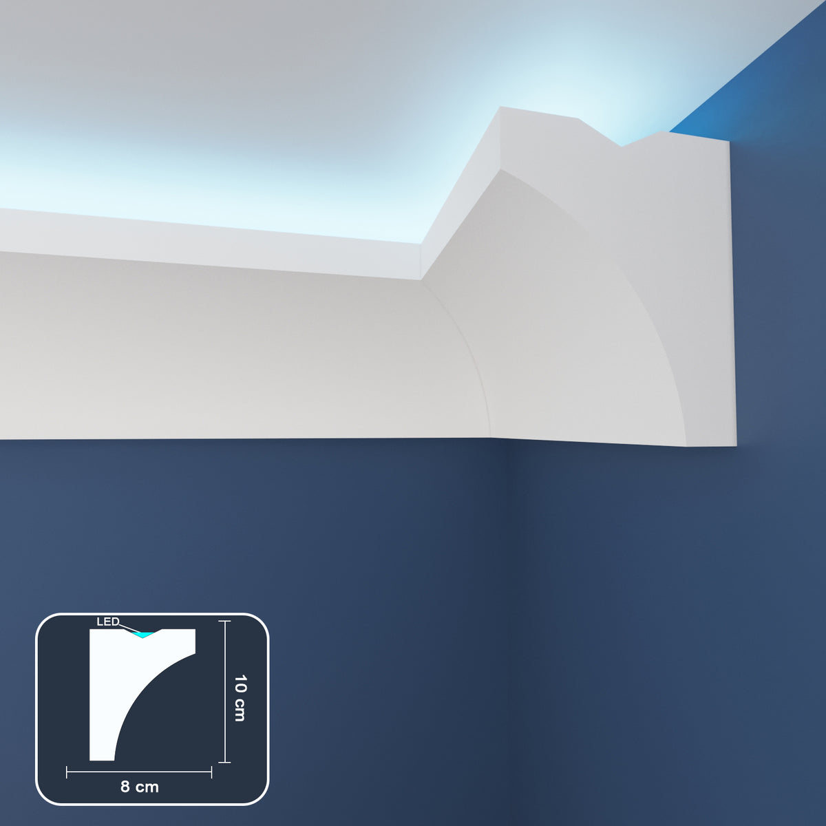 LED Coving for Ceilings Cornice XPS Extruded Polystyrene WLZ33