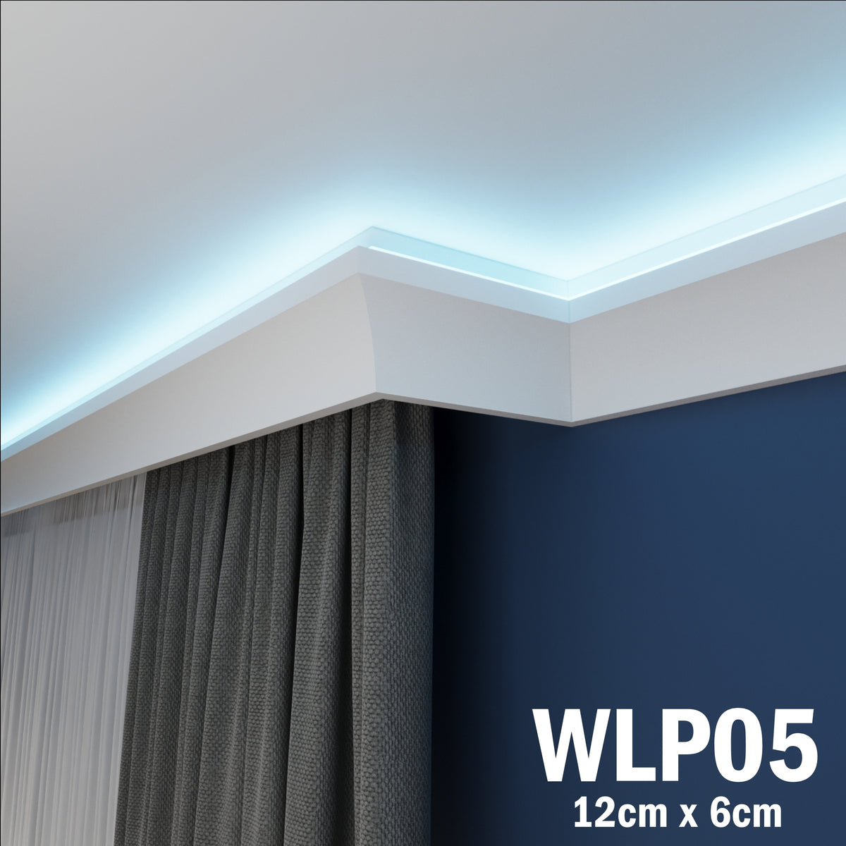 LED Coving for Ceilings Cornice XPS Extruded Polystyrene WLP05