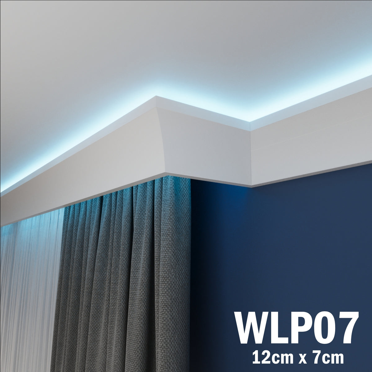 LED Coving for Ceilings Cornice XPS Extruded Polystyrene WLP07