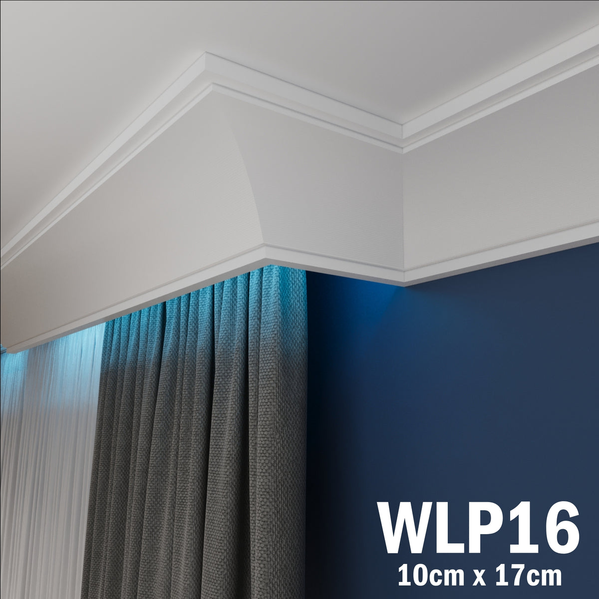 LED Coving for Ceilings Cornice XPS Extruded Polystyrene WLP16