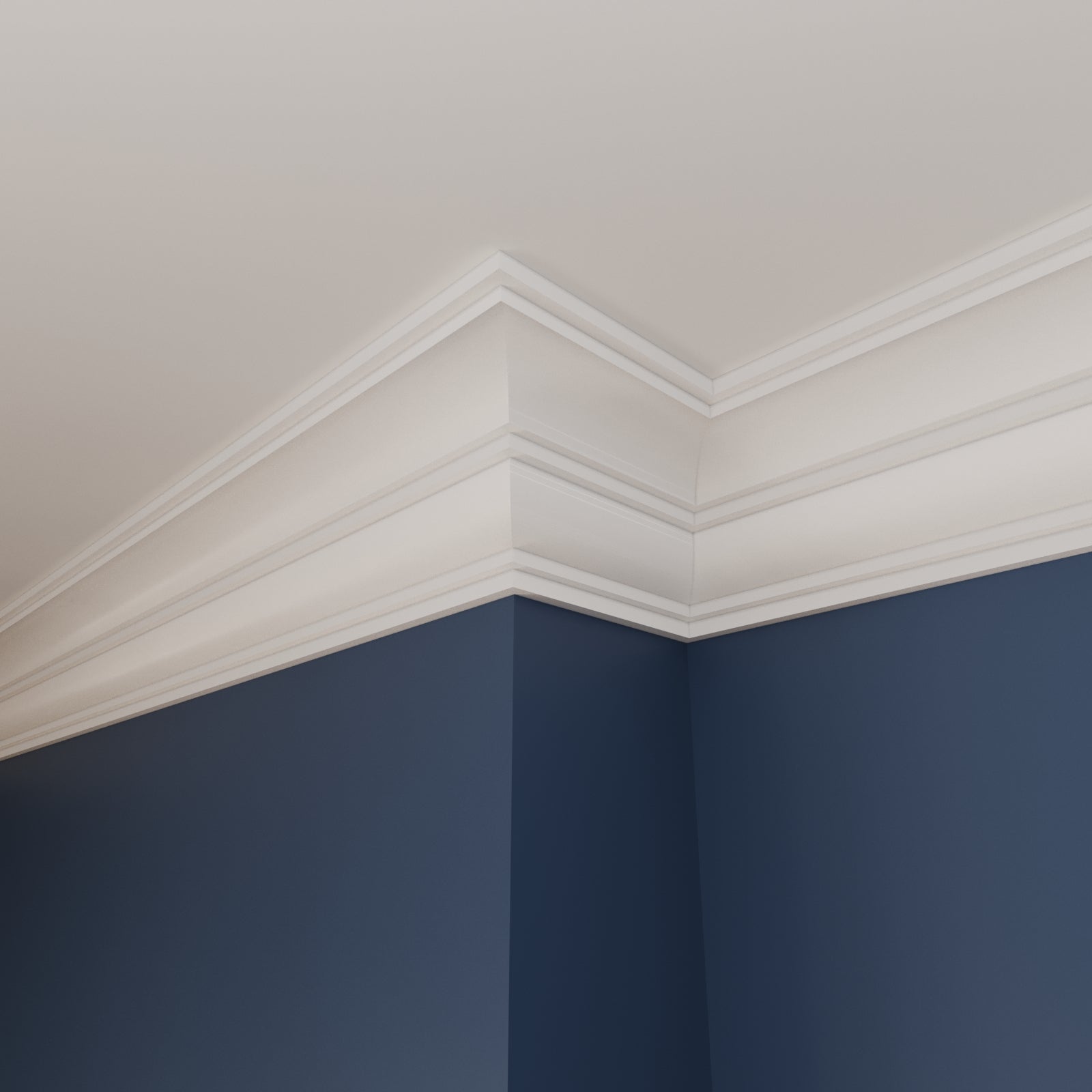 WM16 Series XPS Cornice Coving – Decorative Coving Moulding for Ceilings, Lightweight Paintable Ceiling Coving Trim, Easy DIY Installation, Durable and Moisture Resistant