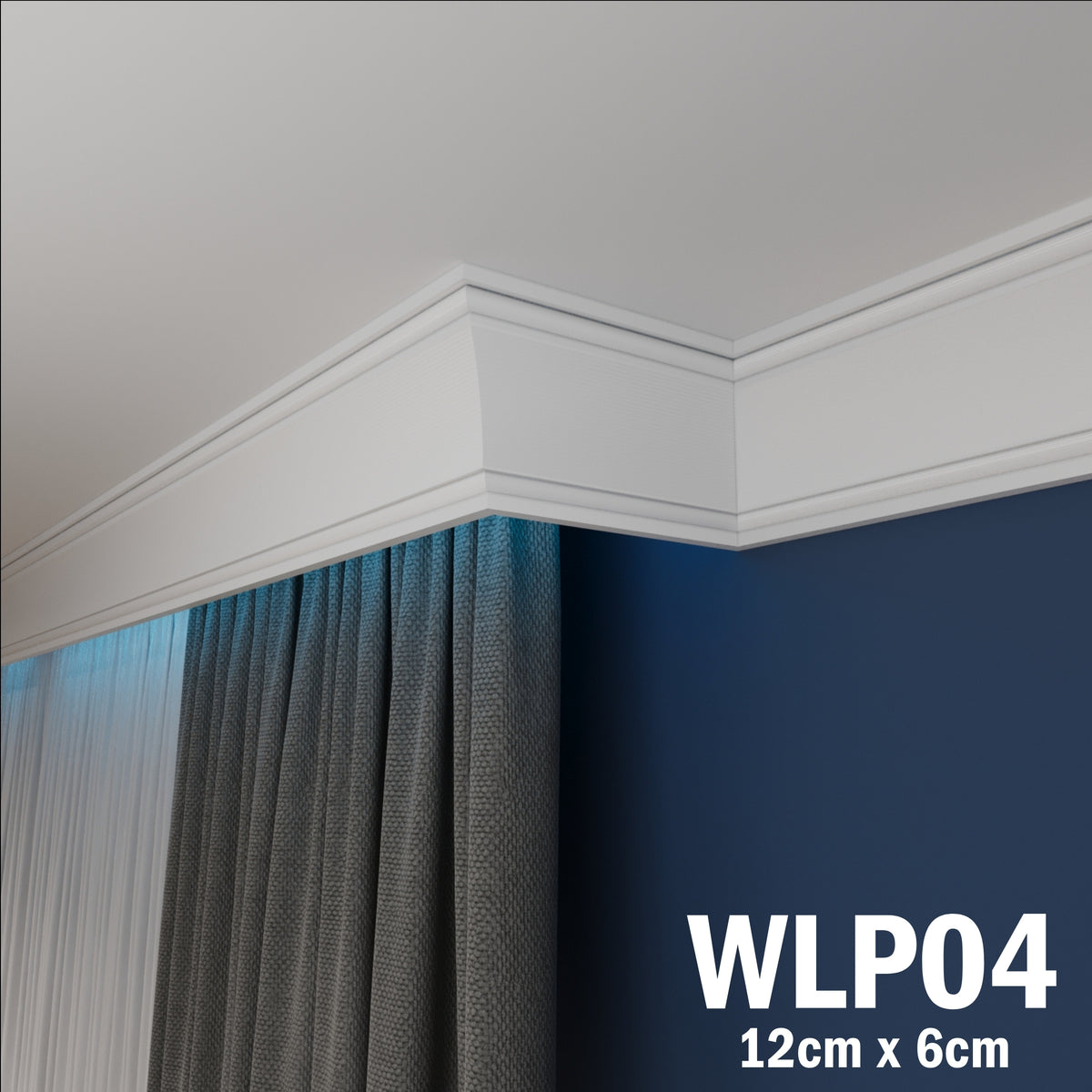 LED Coving for Ceilings Cornice XPS Extruded Polystyrene WLP04