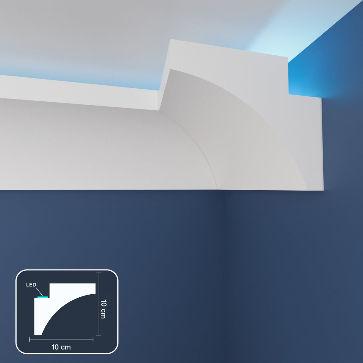 LED Coving for Ceilings Cornice XPS Extruded Polystyrene WLZ29