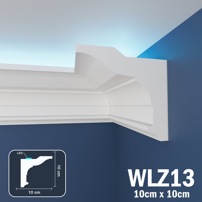 LED Coving for Ceilings Cornice XPS Extruded Polystyrene WLZ13
