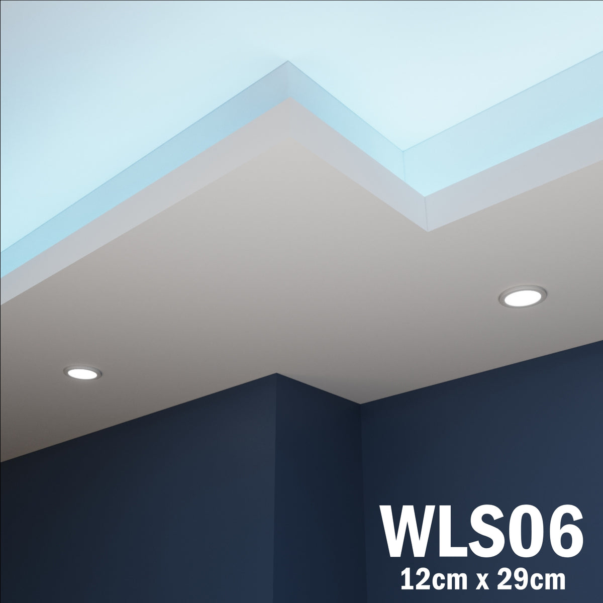 LED Coving for Ceilings Cornice XPS Extruded Polystyrene WLS06