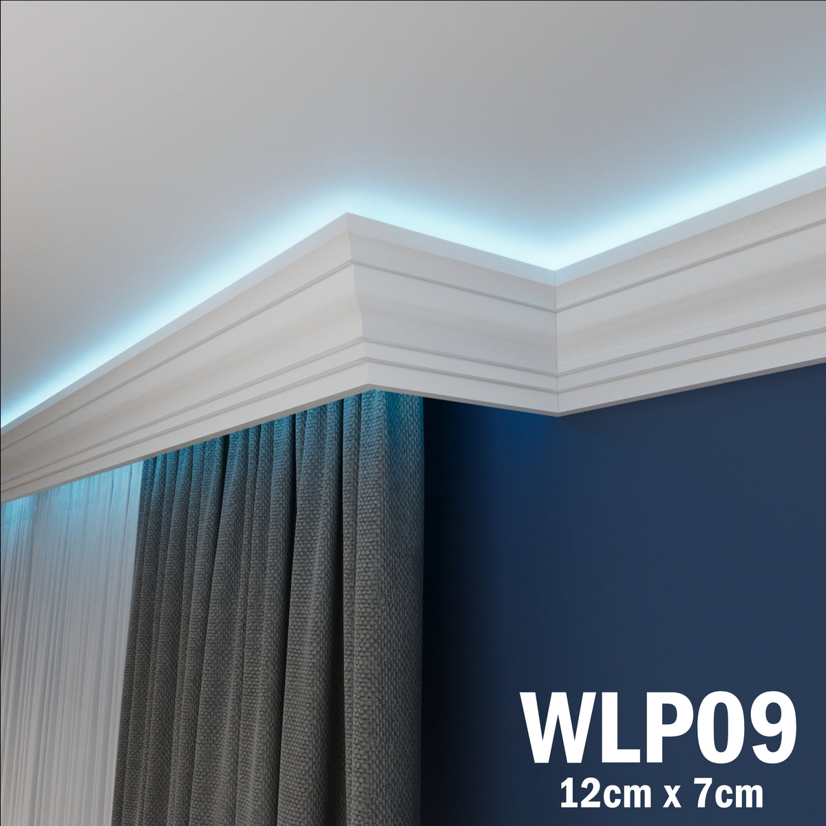 LED Coving for Ceilings Cornice XPS Extruded Polystyrene WLP09