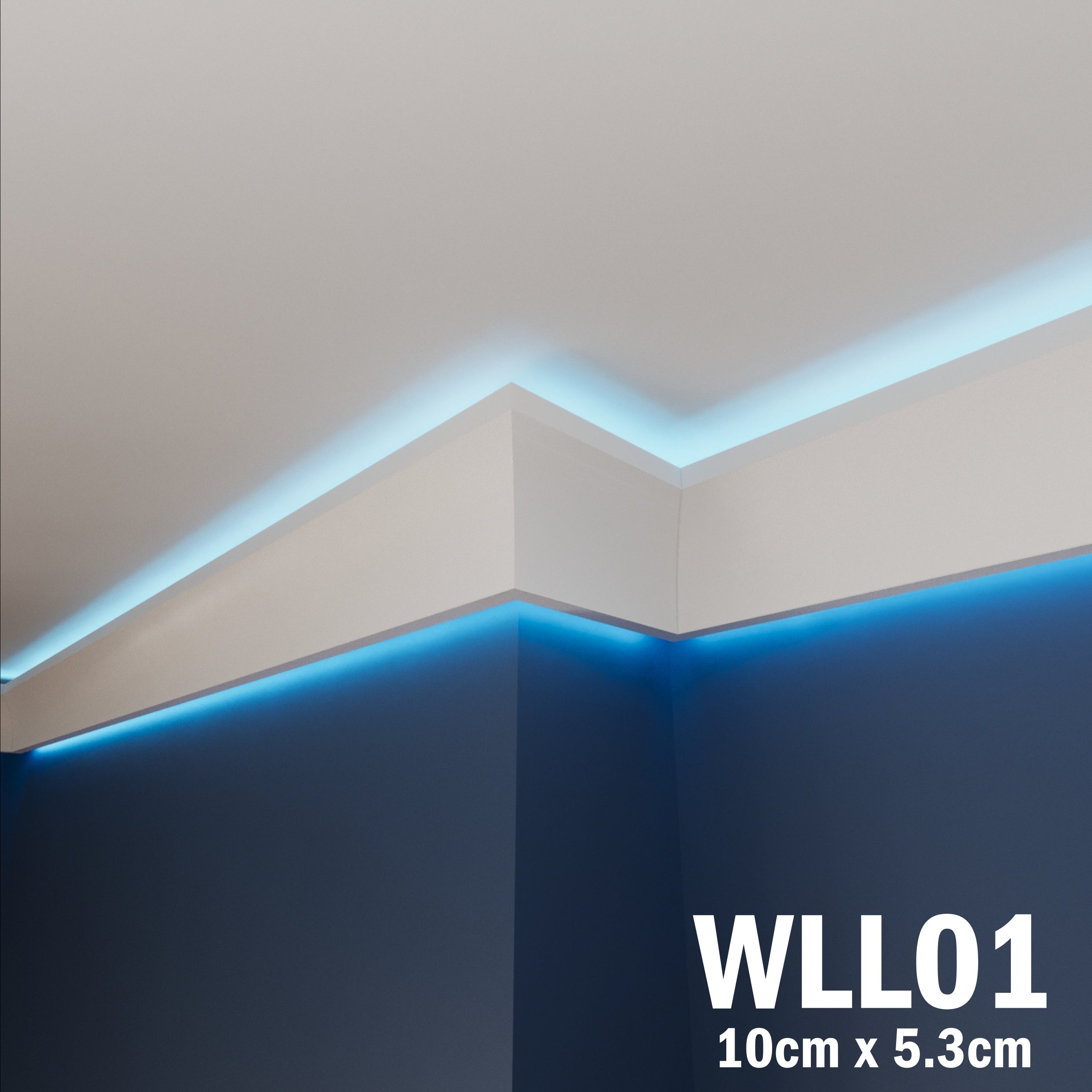 WLL01 Series XPS Cornice Coving – Decorative Coving Moulding for Ceilings, Lightweight Paintable Ceiling Coving Trim, Easy DIY Installation, Durable and Moisture Resistant