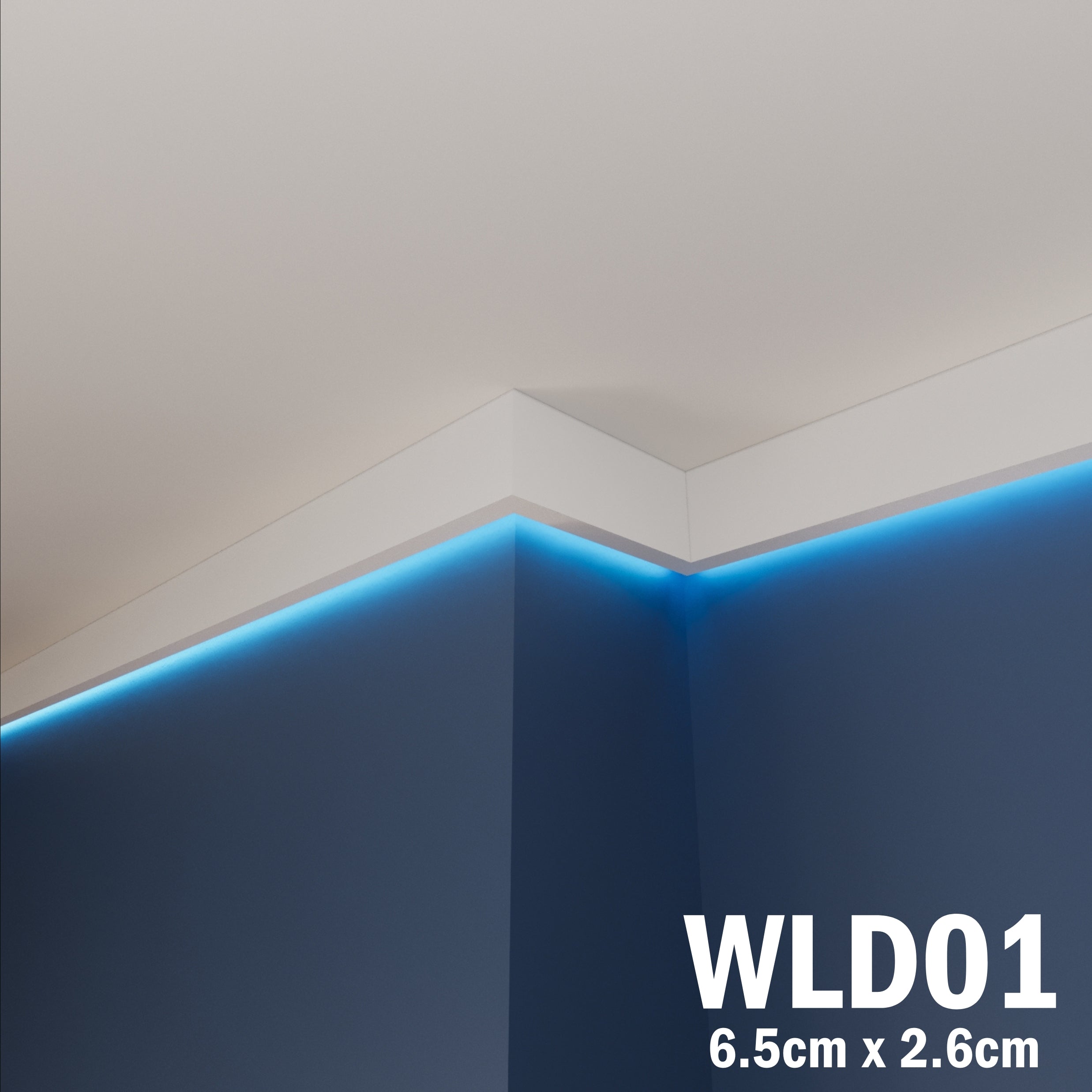 WLD01 Series XPS Cornice Coving – Decorative Coving Moulding for Ceilings, Lightweight Paintable Ceiling Coving Trim, Easy DIY Installation, Durable and Moisture Resistant