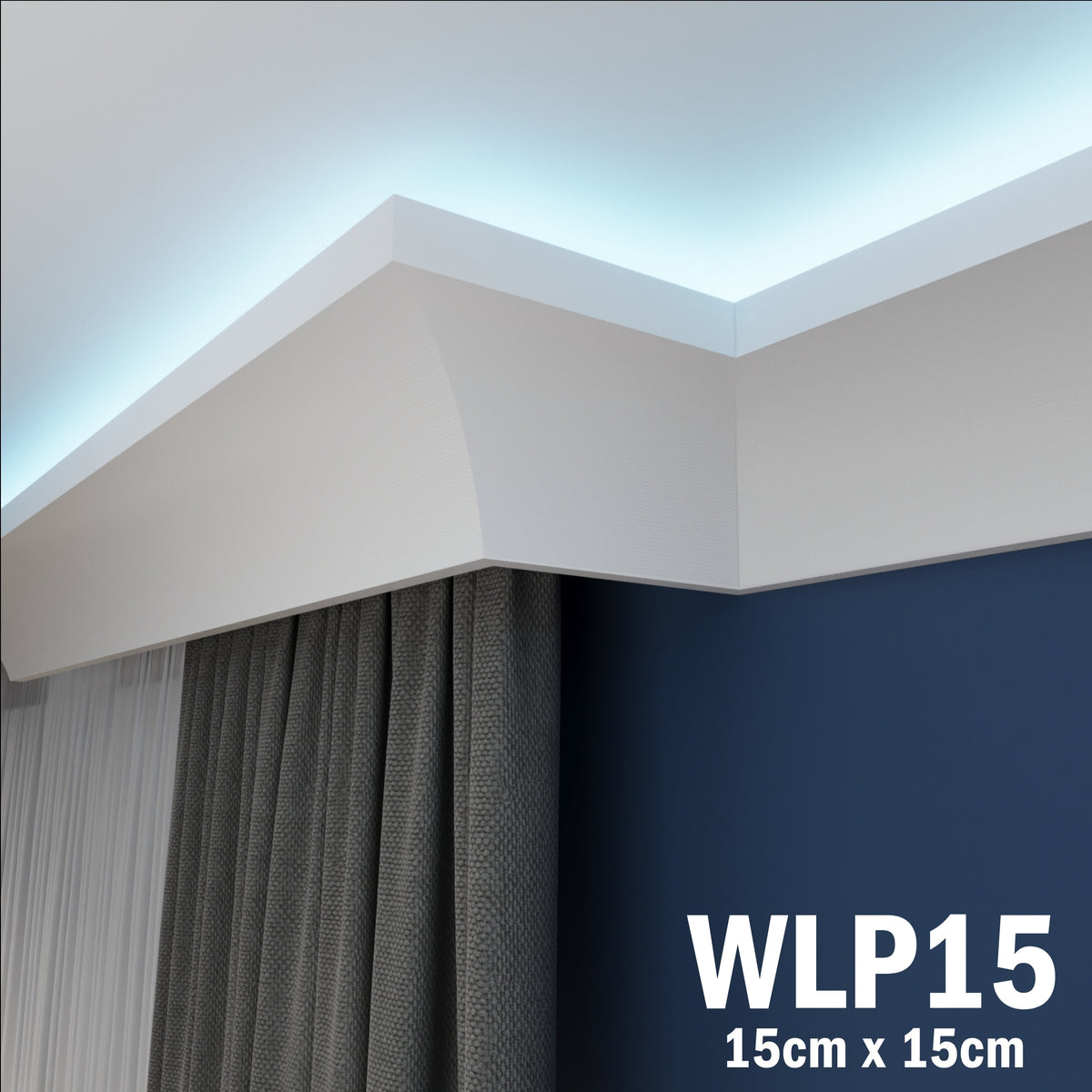 LED Coving for Ceilings Cornice XPS Extruded Polystyrene WLP15
