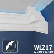 LED Coving for Ceilings Cornice XPS Extruded Polystyrene WLZ17