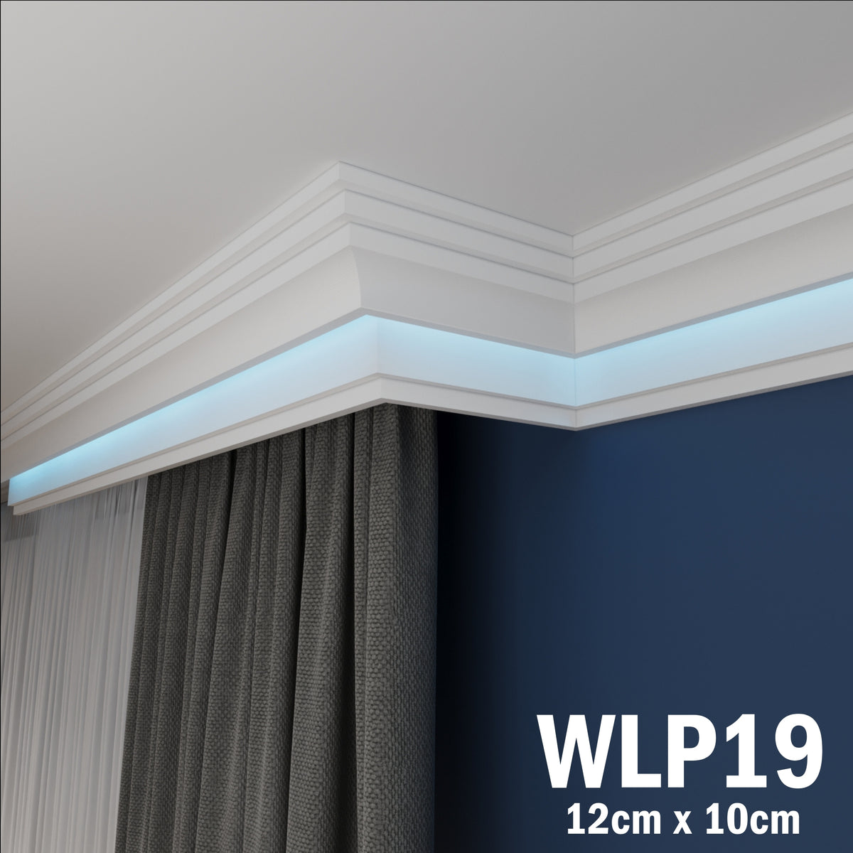 LED Coving for Ceilings Cornice XPS Extruded Polystyrene WLP19