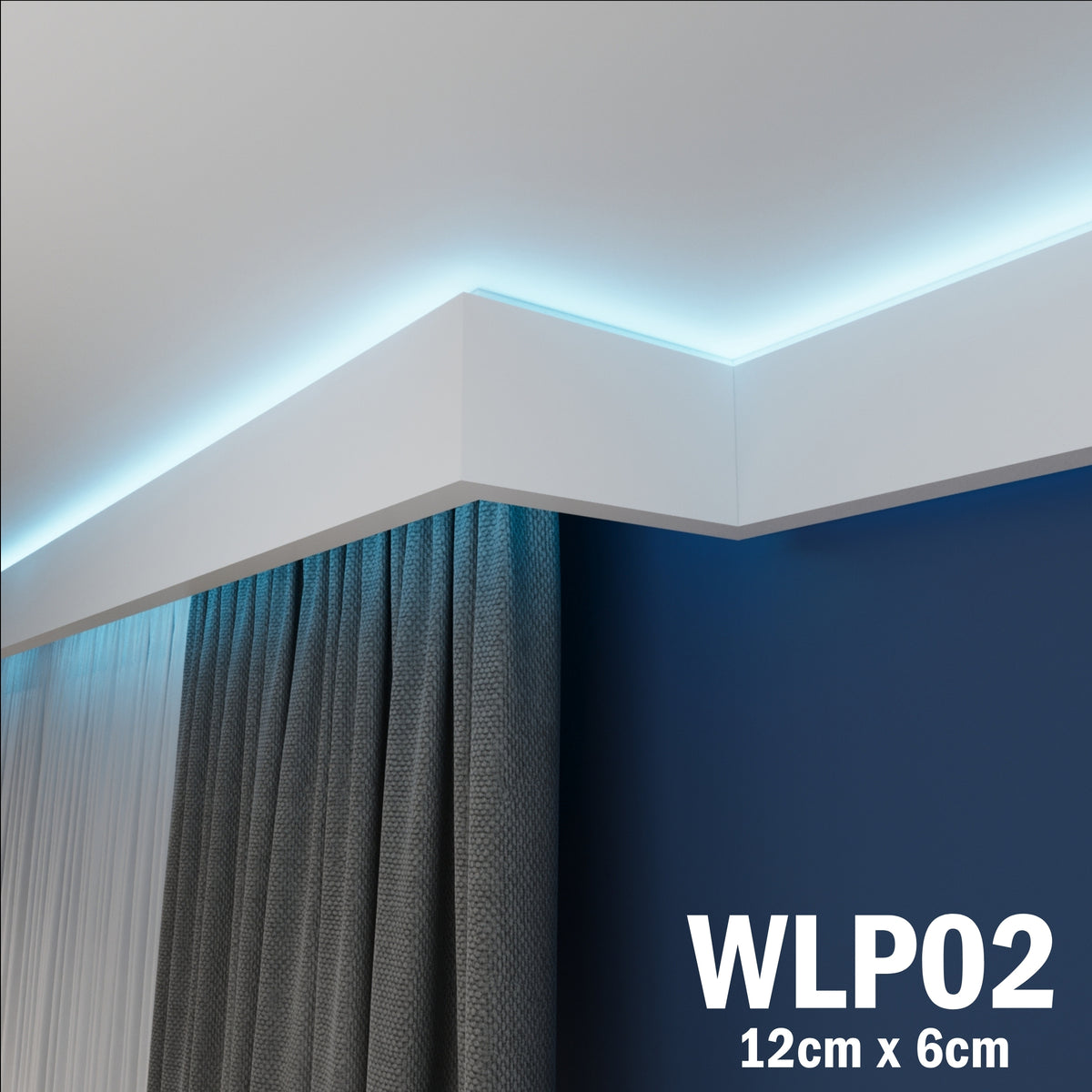 LED Coving for Ceilings Cornice XPS Extruded Polystyrene WLP02