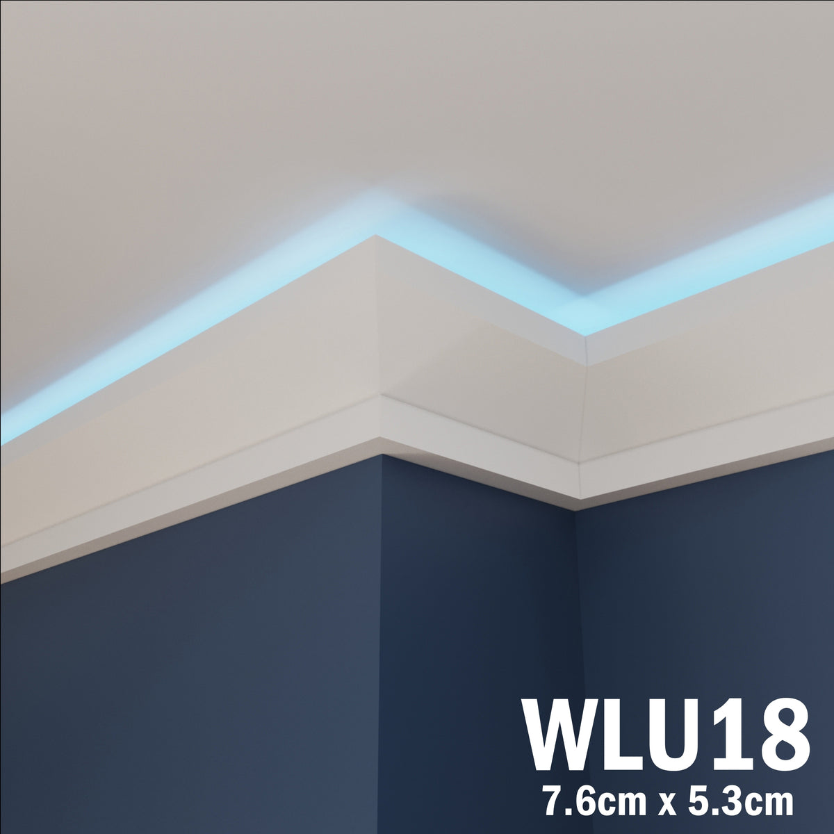 LED Coving for Ceilings Cornice XPS Extruded Polystyrene WLU18