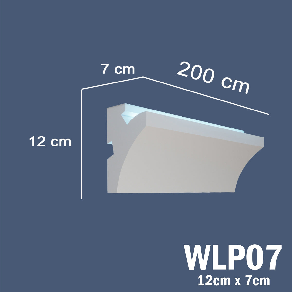 LED Coving for Ceilings Cornice XPS Extruded Polystyrene WLP07
