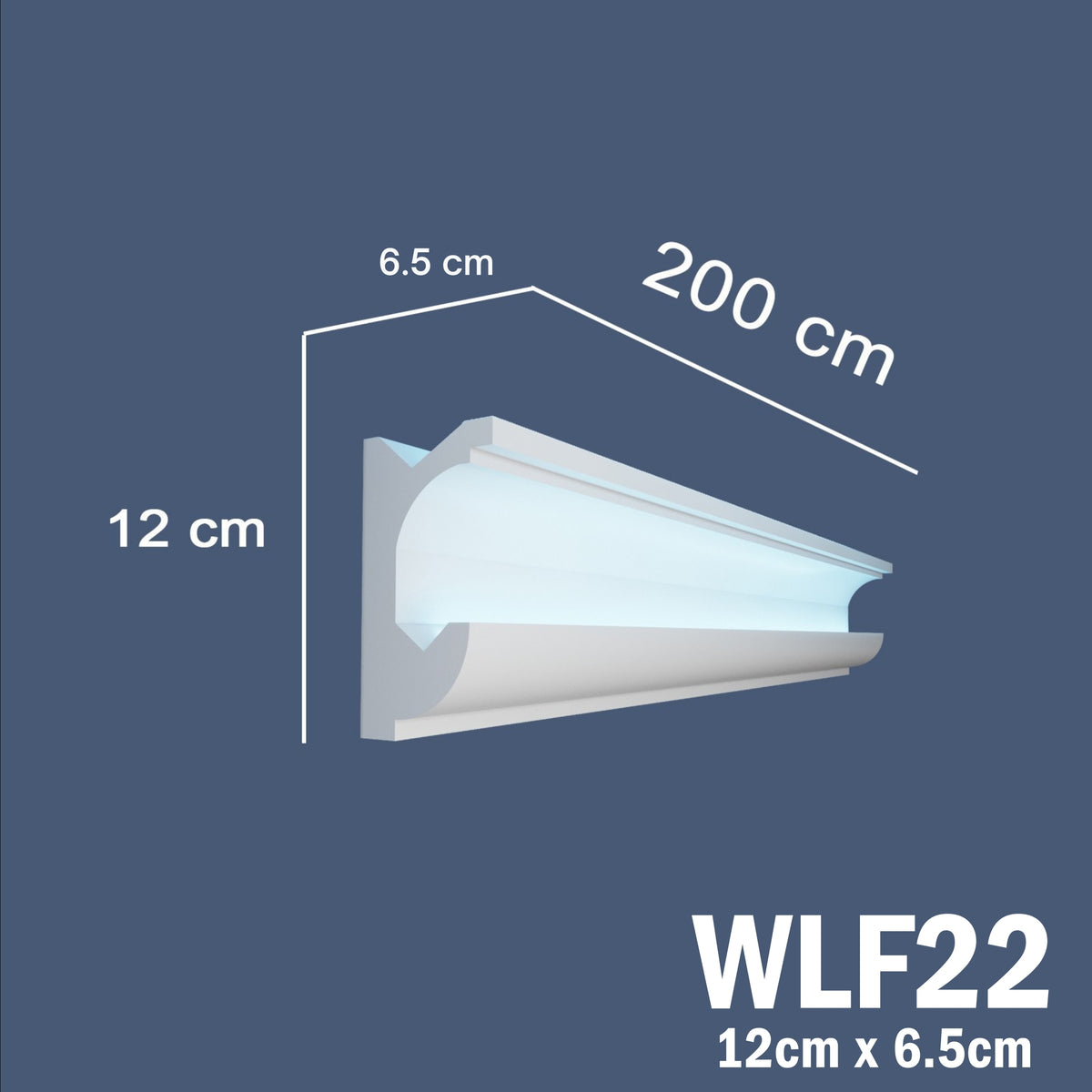 LED Coving for Ceilings Cornice XPS Extruded Polystyrene WLF22